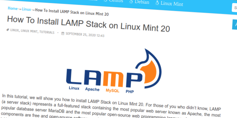 How To Install LAMP Stack Linux Mint 20