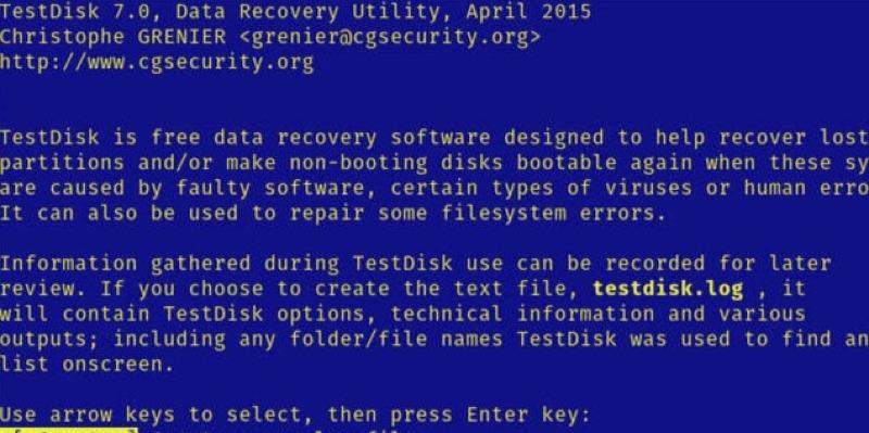 testdisk deleted files