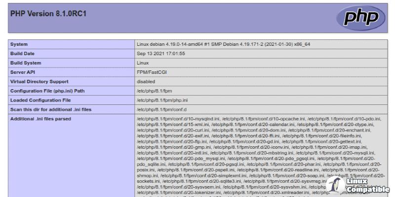 PHP 8.1.0 RC1 for Debian 10