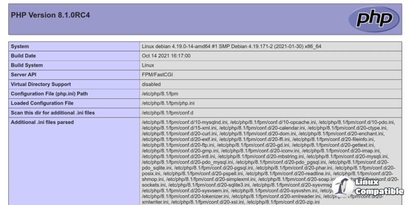 PHP 8.1.0RC4 for Debian 10