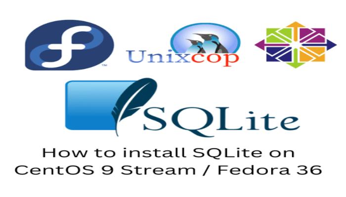 How to install SQLite on CentOS 9 Stream or Fedora 36