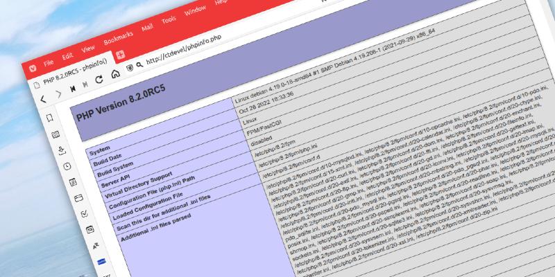PHP 8.2.0-rc5 for Debian 10