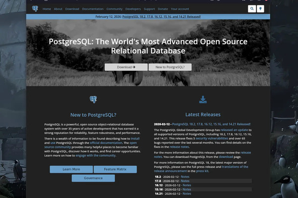 PostgreSQL 18.4, 17.10, 16.14, 15.18, and 14.23 released