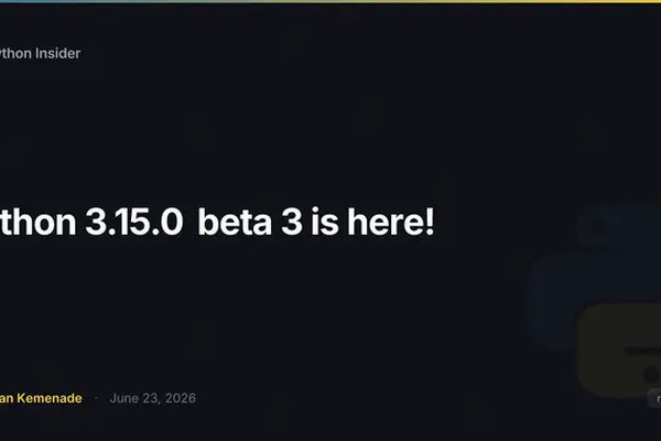 Python 3.15 beta 3 Released with Faster Startup Times and Stable Threading Fixes