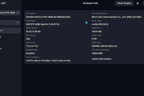 LACT 0.10.0 Adds Nvidia Overclocking and Blackwell Sensor Support to Linux GPU Tool