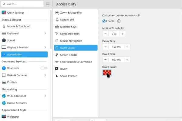 KDE Plasma 6.8 Adds Native Auto-Scroll and Dwell Clicker for Wayland
