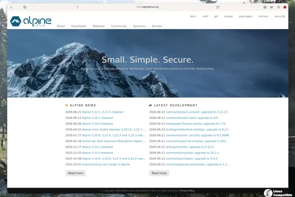  Alpine Linux 3.21.8, 3.22.6, 3.23.6 and 3.24.2 Ships OpenSSL Security Updates