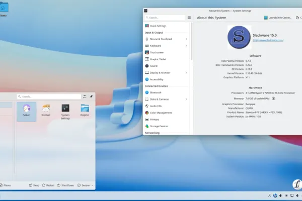 Slackware Linux 16 Alpha 1 Drops with Linux 6.18 LTS, Plasma 6.7.4, and GCC 16.2.0