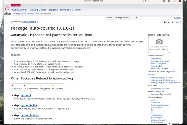 auto-cpufreq 3.2.0 Now Available in Debian Repos With Intel HWP Dynamic Boost